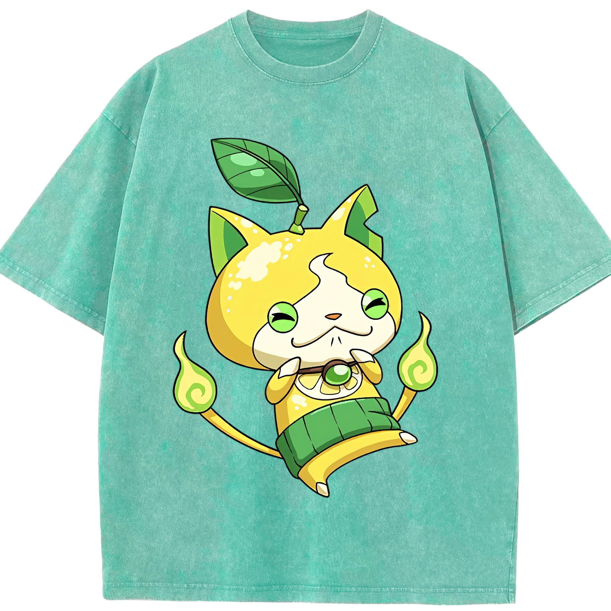 （画像用） 妖怪ウォッチ Yo-kai Watch 綿100% ヴィンテージ風 半袖Tシャツ（フロントプリント）